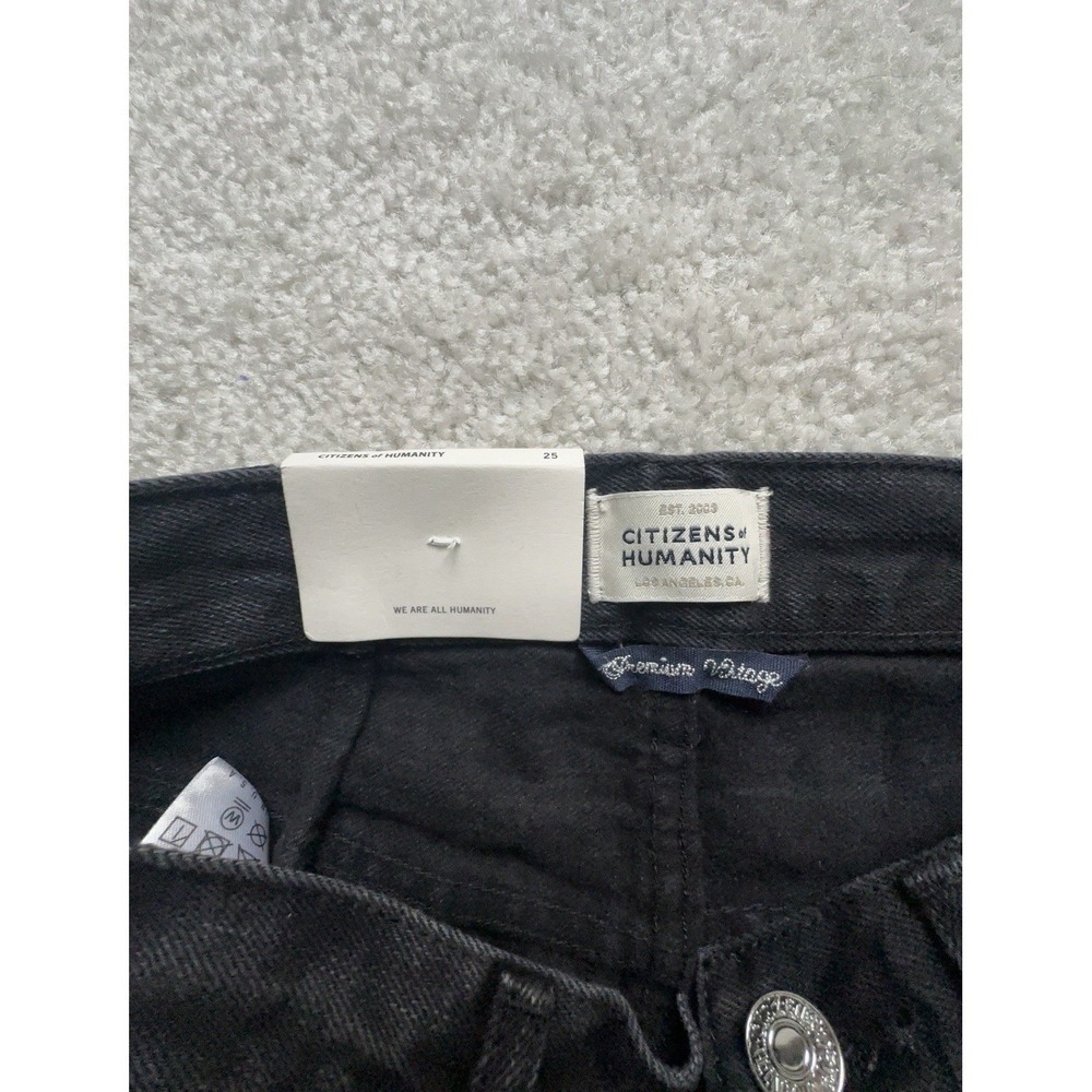 Brand New - Citizens of Humanity Horseshoe Jeans Size 25 DARK WASHED BLACK #1 - Picture 8 of 15
